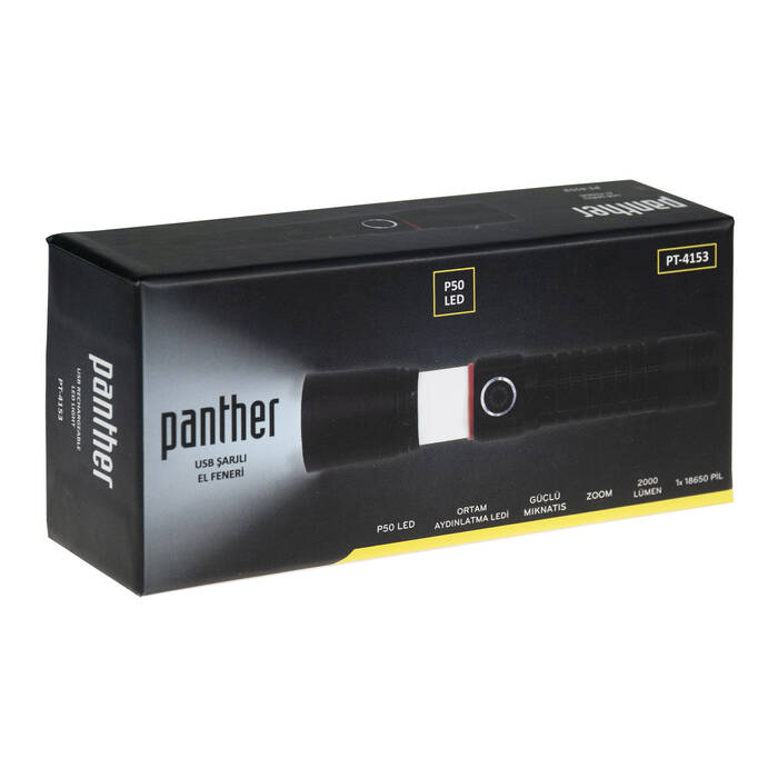 PANTHER PT-4153 USB ŞARJLI EL FENERİ - 4