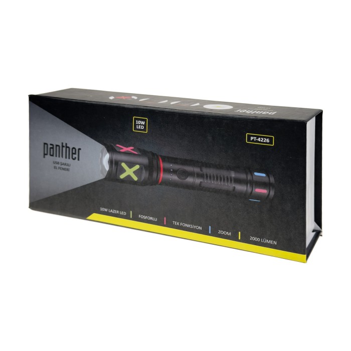 PANTHER PT-4226 USB ŞARJLI EL FENERİ - 4