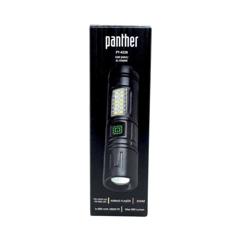 PANTHER PT-4228 USB ŞARJLI EL FENERİ - 10
