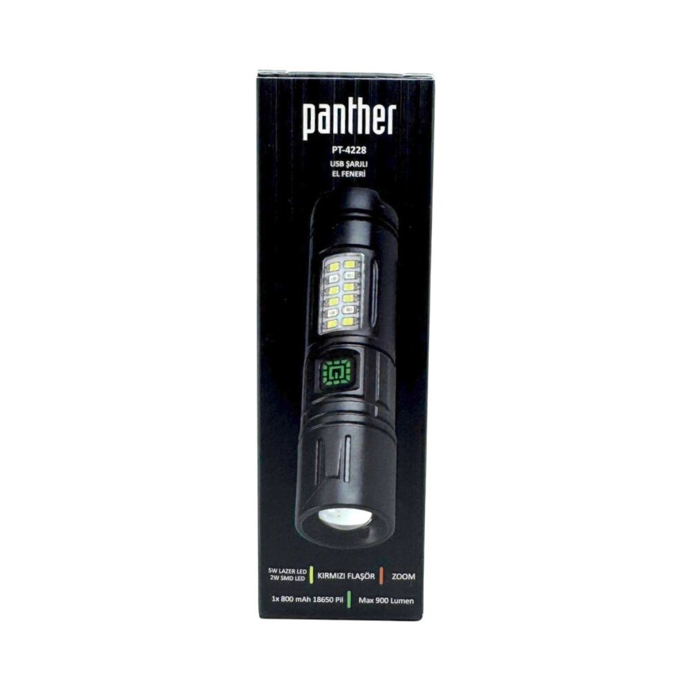 PANTHER PT-4228 USB ŞARJLI EL FENERİ - 10