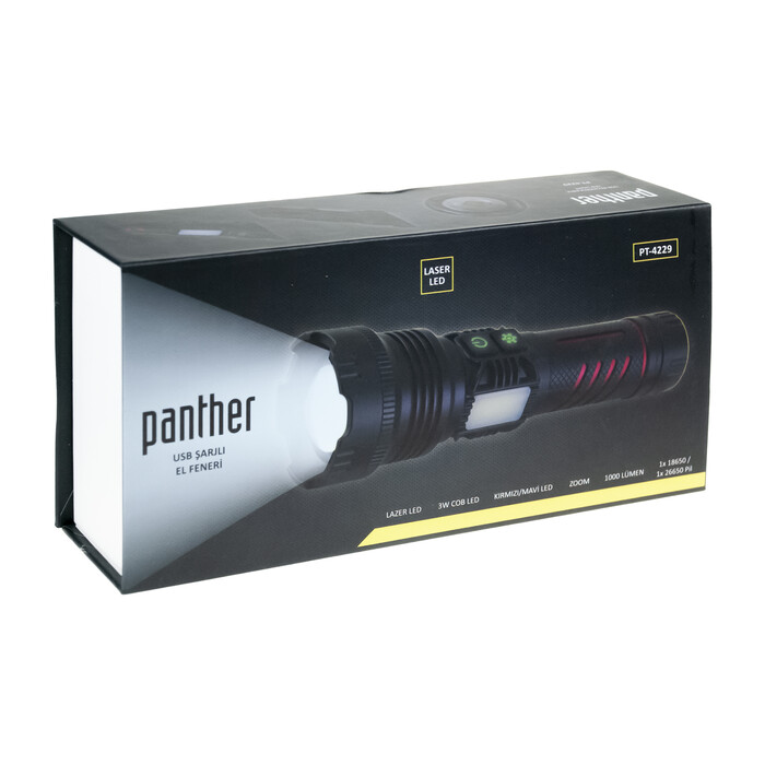 PANTHER PT-4229 USB ŞARJLI EL FENERİ - Thumbnail