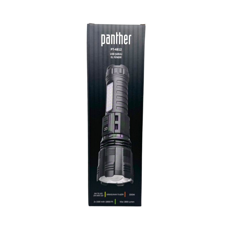 PANTHER PT-4812 USB ŞARJLI EL FENERİ - 7
