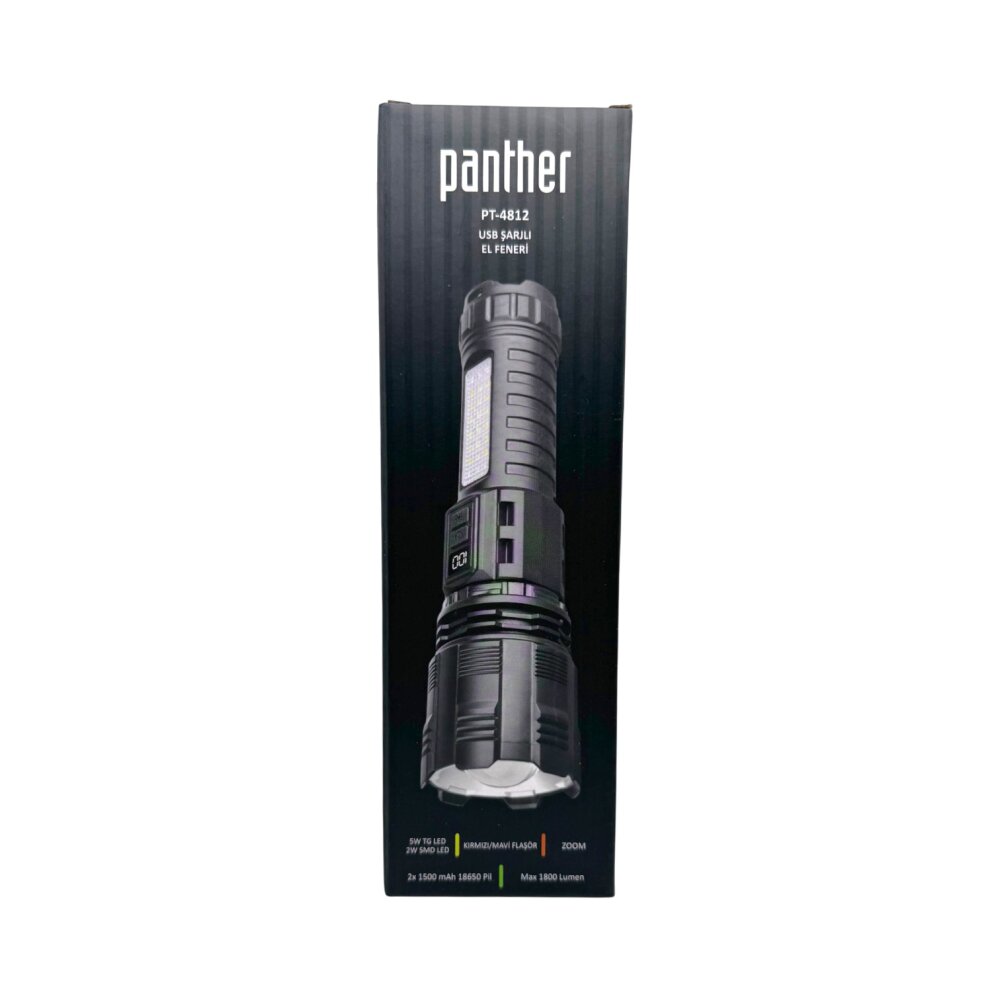 PANTHER PT-4812 USB ŞARJLI EL FENERİ - 7