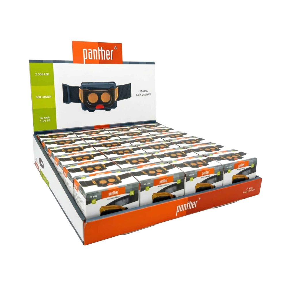 PANTHER PT-5106 3AAA PİLLİ KAFA LAMBASI - 6