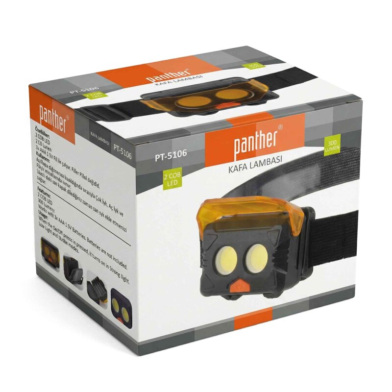 PANTHER PT-5106 3AAA PİLLİ KAFA LAMBASI - 5