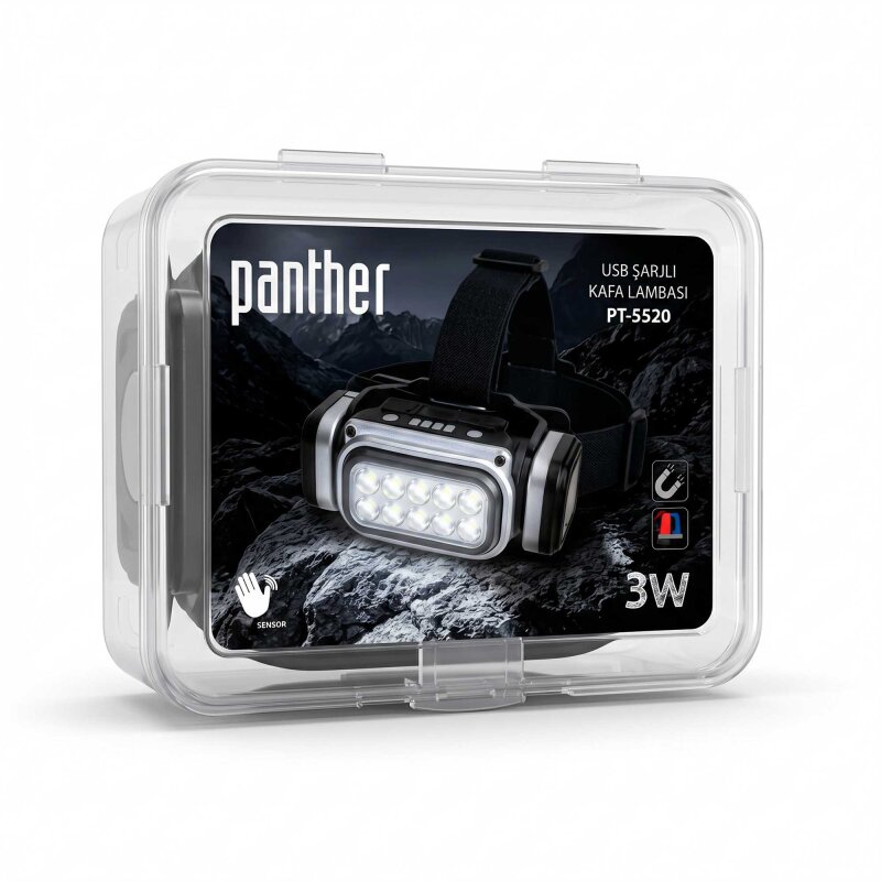 PANTHER PT-5520 USB ŞARJLI KAFA LAMBASI - 4