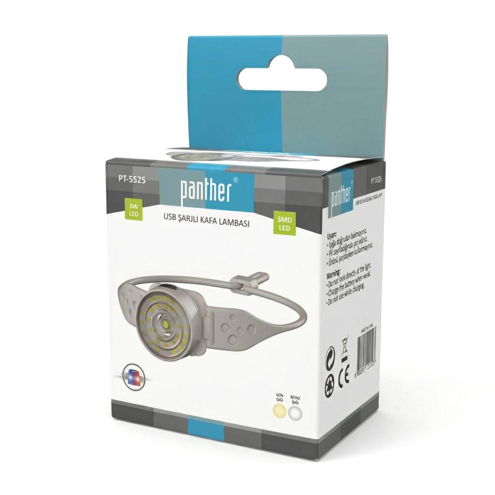 PANTHER PT-5525 USB ŞARJLI KAFA LAMBASI - 4