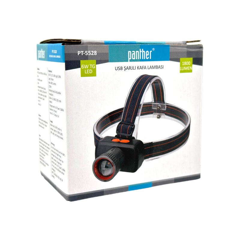 PANTHER PT-5528 USB ŞARJLI KAFA LAMBASI - 6