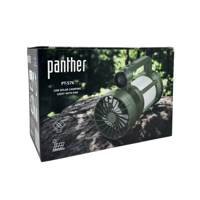 PANTHER PT-576 ŞARJLI SOLAR FANLI KAMP LAMBASI - 6