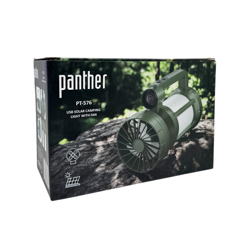 PANTHER PT-576 ŞARJLI SOLAR FANLI KAMP LAMBASI - 6