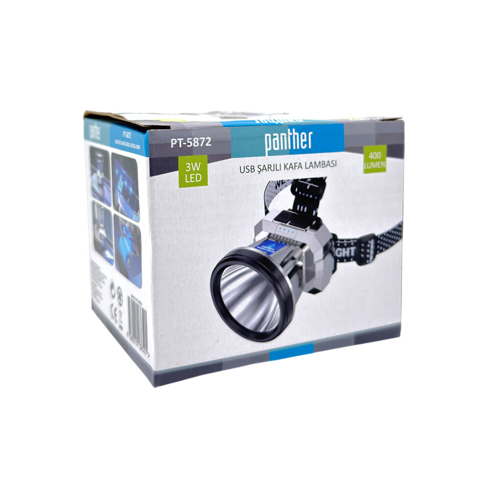 PANTHER PT-5872 USB ŞARJLI KAFA LAMBASI - 4