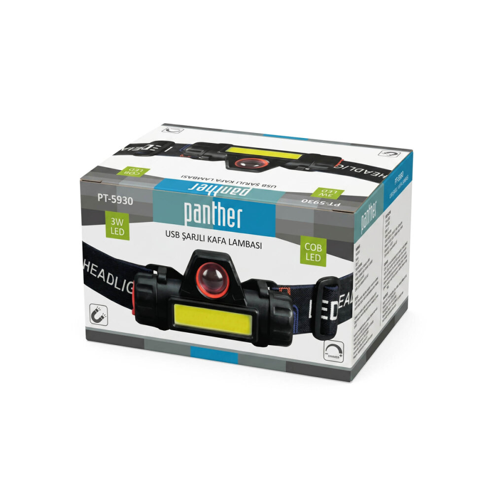 Panther PT-5930 3W Ledli Şarjlı Kafa Lambası - 4