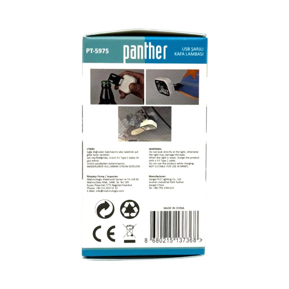 PANTHER PT-5975 USB ŞARJLI KAFA LAMBASI - 9