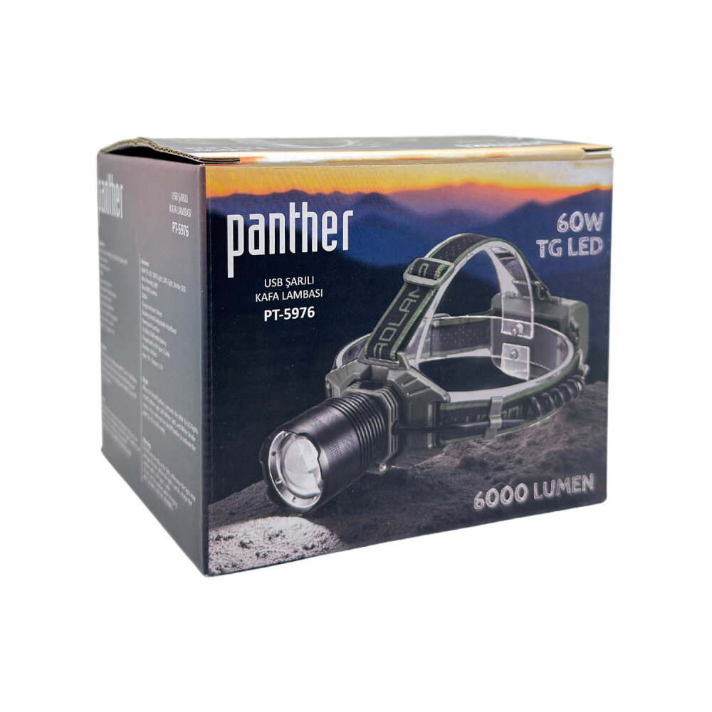 PANTHER PT-5976 USB ŞARJLI KAFA LAMBASI - 6