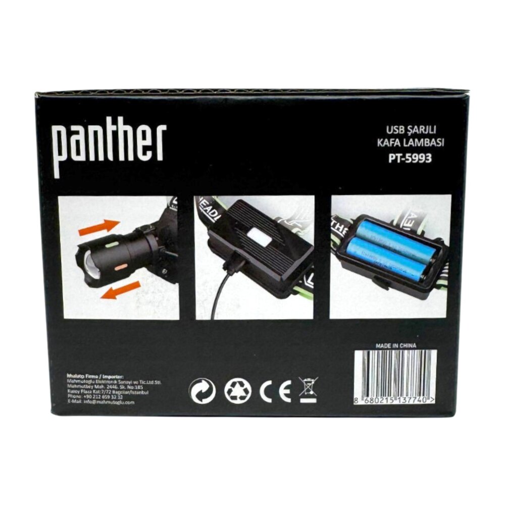 PANTHER PT-5993 USB ŞARJLI KAFA LAMBASI - 9