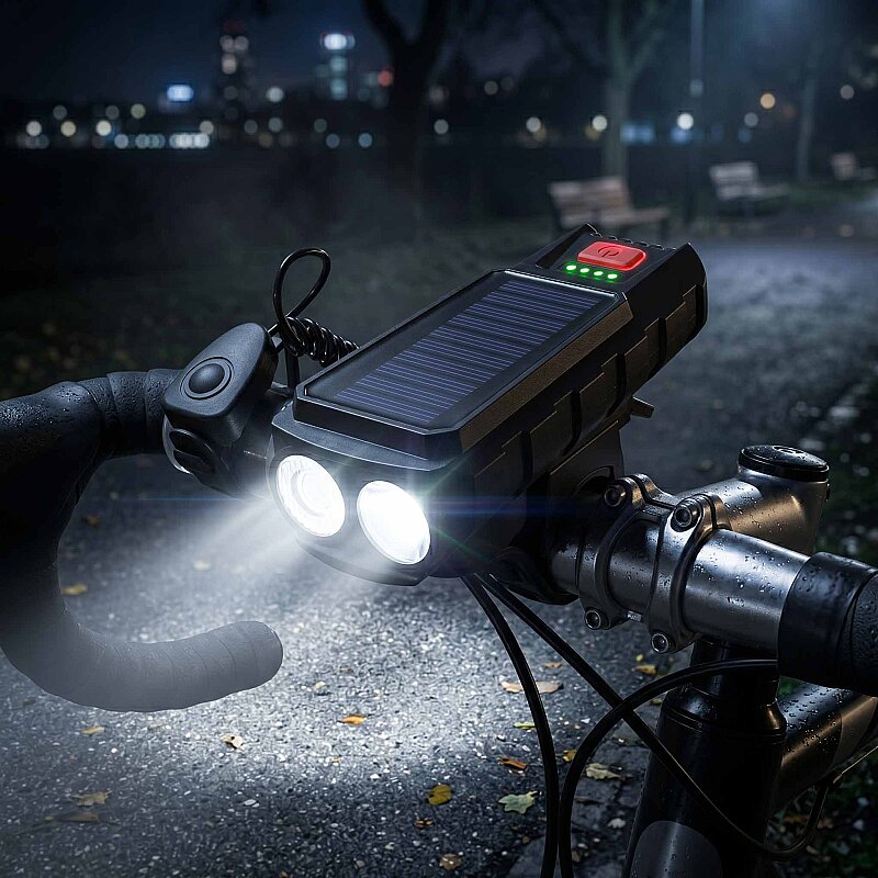 PANTHER PT-6020 USB ŞARJLI SOLAR BİSİKLET FENERİ - 5