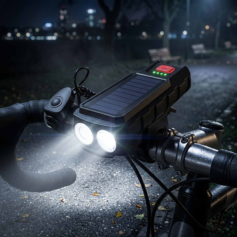 PANTHER PT-6020 USB ŞARJLI SOLAR BİSİKLET FENERİ - 5