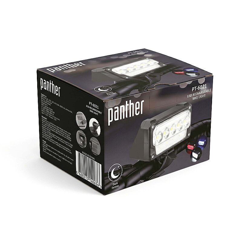 PANTHER PT-6021 USB ŞARJLI BİSİKLET FENERİ - 5