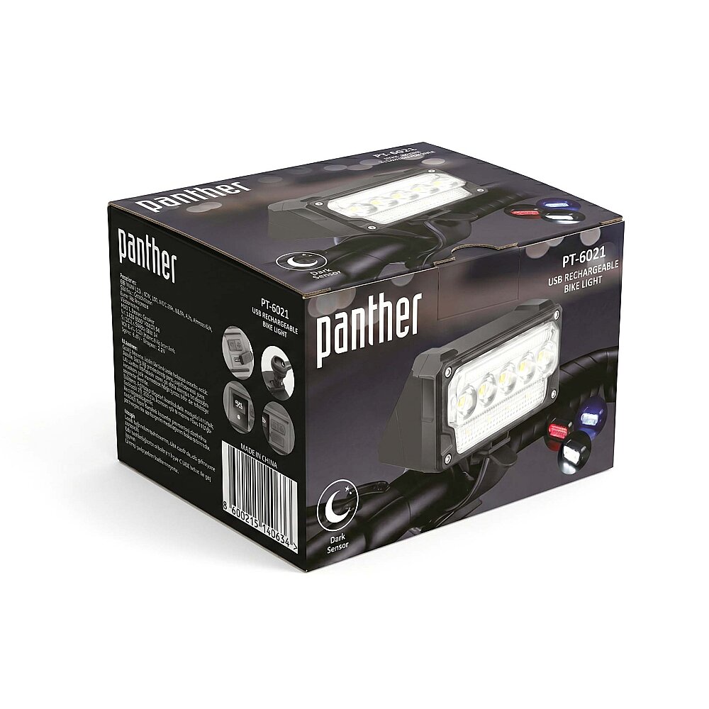 PANTHER PT-6021 USB ŞARJLI BİSİKLET FENERİ - 5