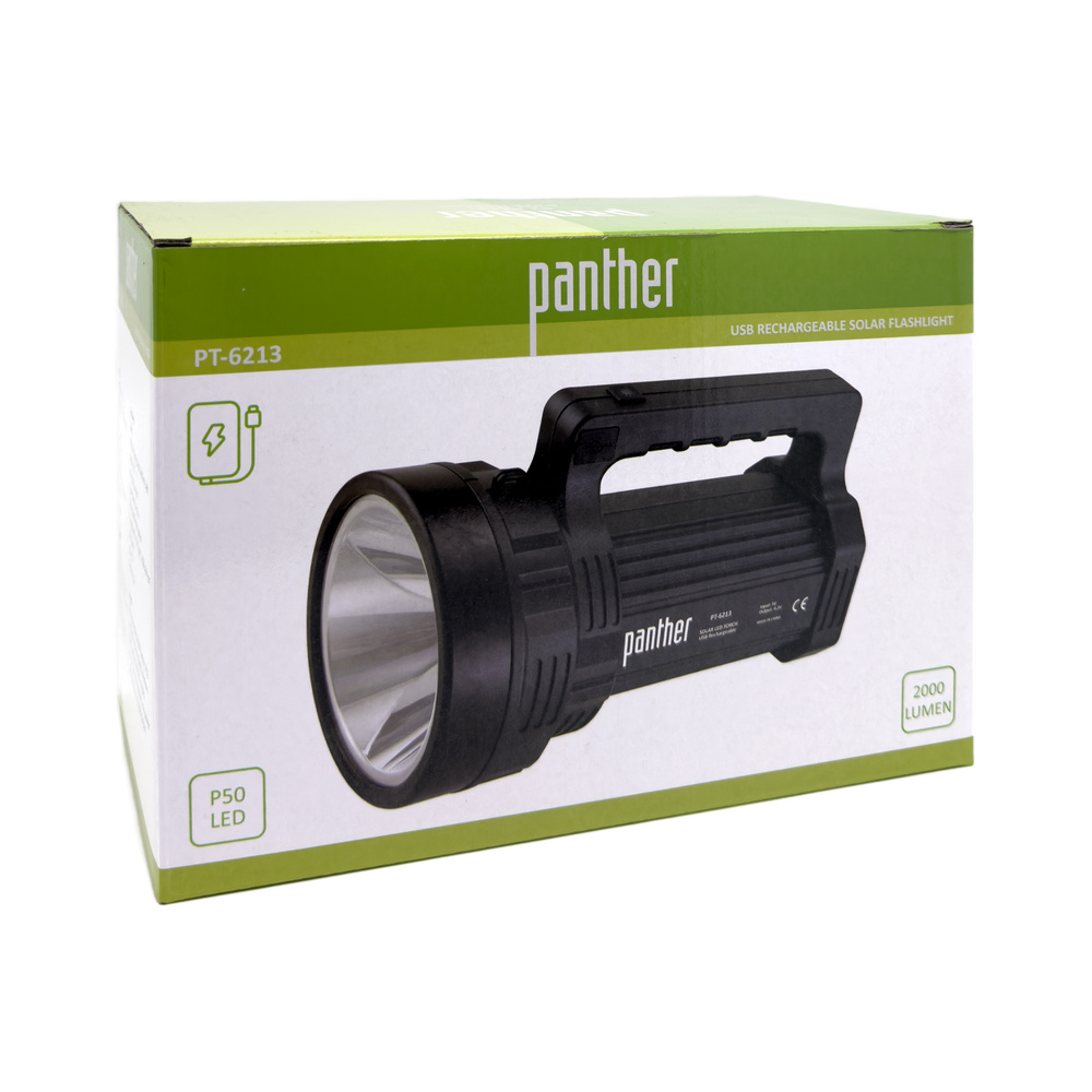 PANTHER PT-6213 USB ŞARJLI SOLAR EL FENERİ - 5