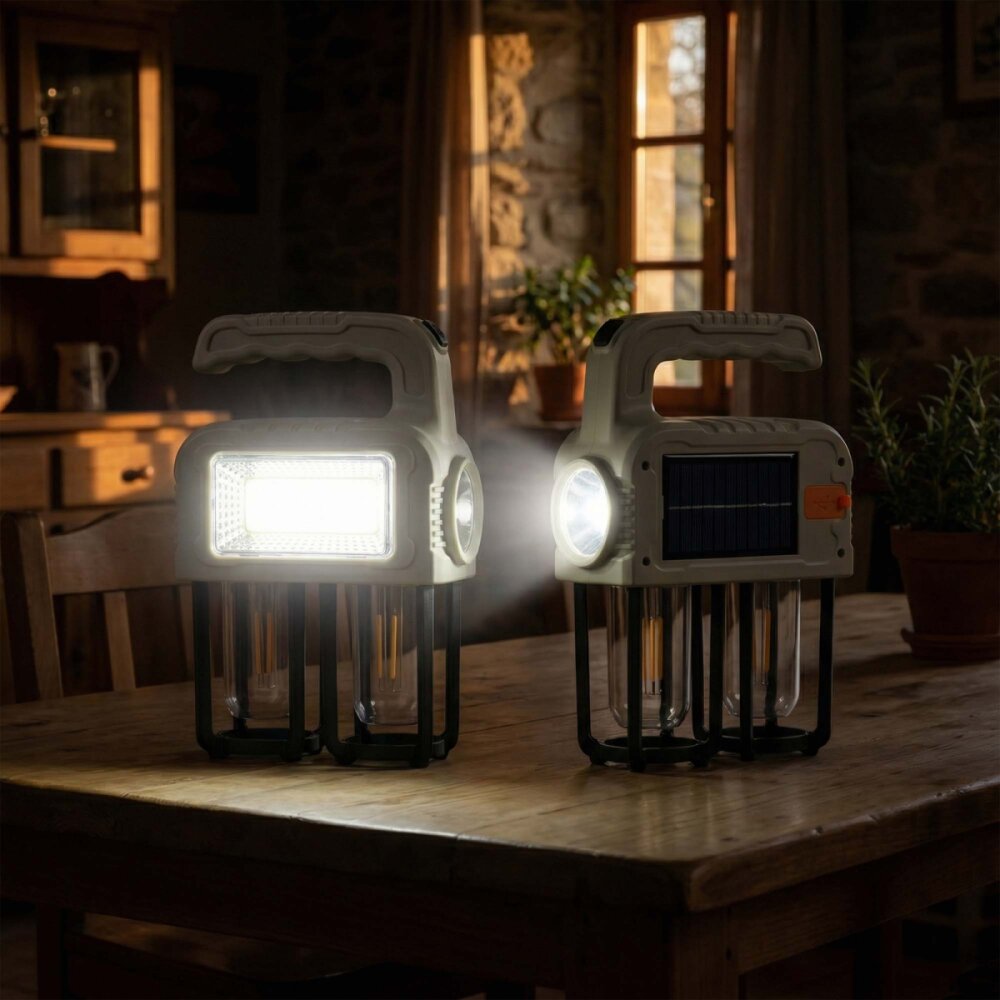 PANTHER PT-6219 USB ŞARJLI SOLAR EL FENERİ - 3