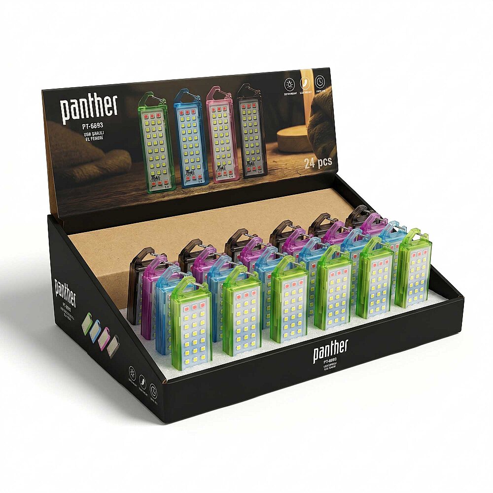 PANTHER PT-6893 USB ŞARJLI EL FENERİ - 6