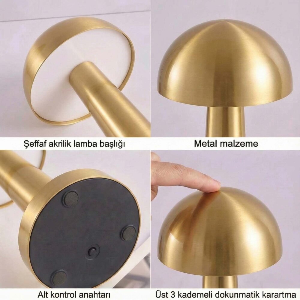 PANTHER PT-700 GOLD USB ŞARJLI MASA LAMBASI - 4