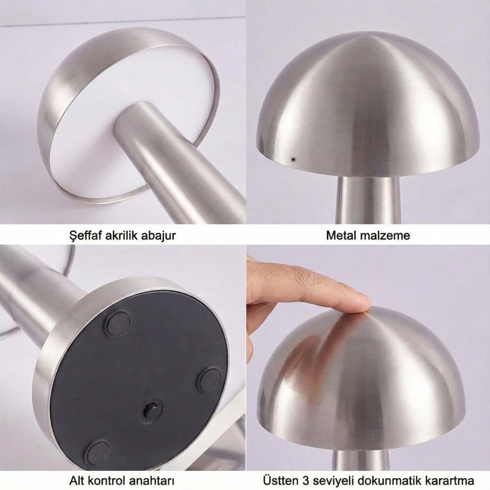 PANTHER PT-700 SILVER USB ŞARJLI MASA LAMBASI - 4