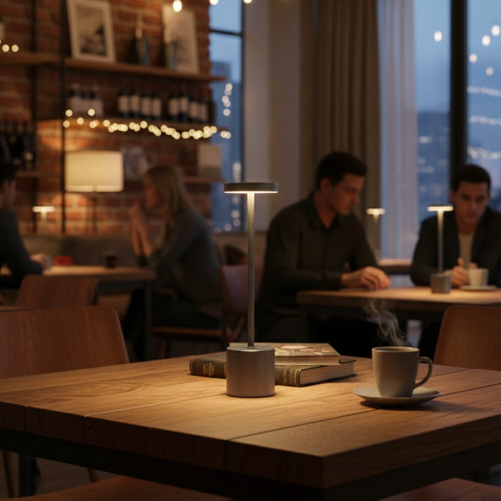 PANTHER PT-704 GÜMÜŞ USB ŞARJLI MASA LAMBASI - 1