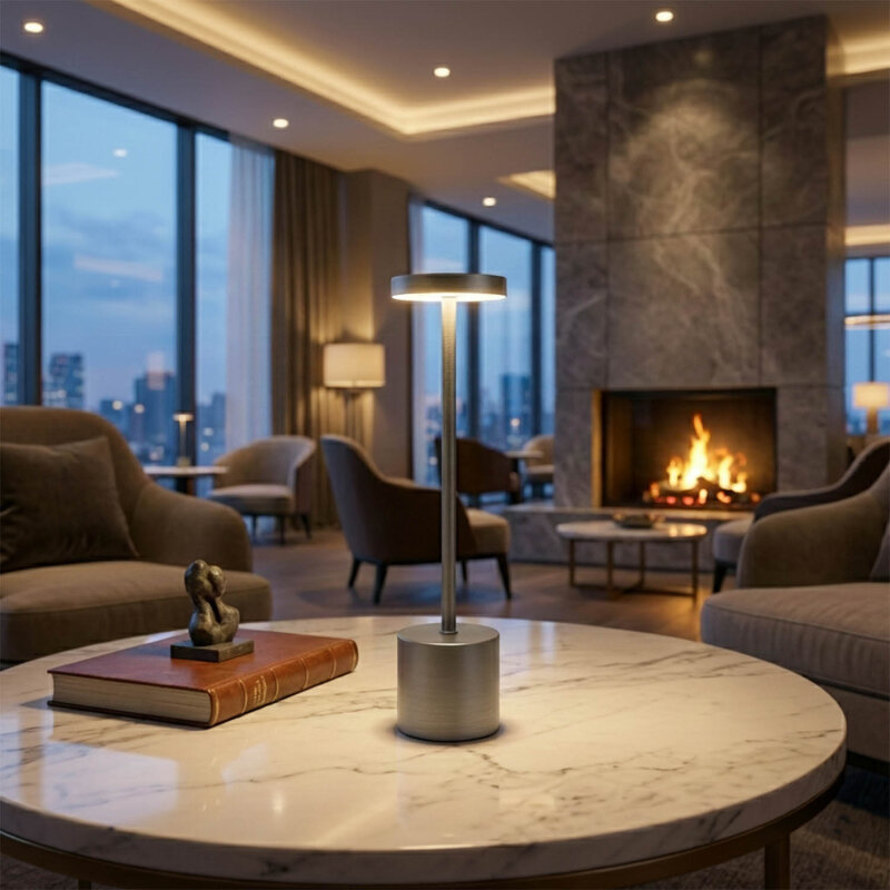 PANTHER PT-704 GÜMÜŞ USB ŞARJLI MASA LAMBASI - 2