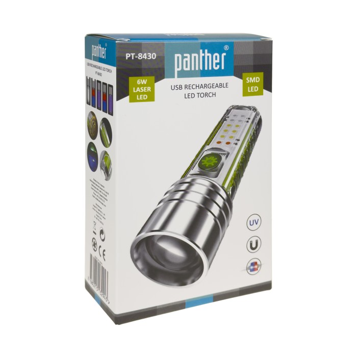 PANTHER PT-8430 USB ŞARJLI EL FENERİ - 4