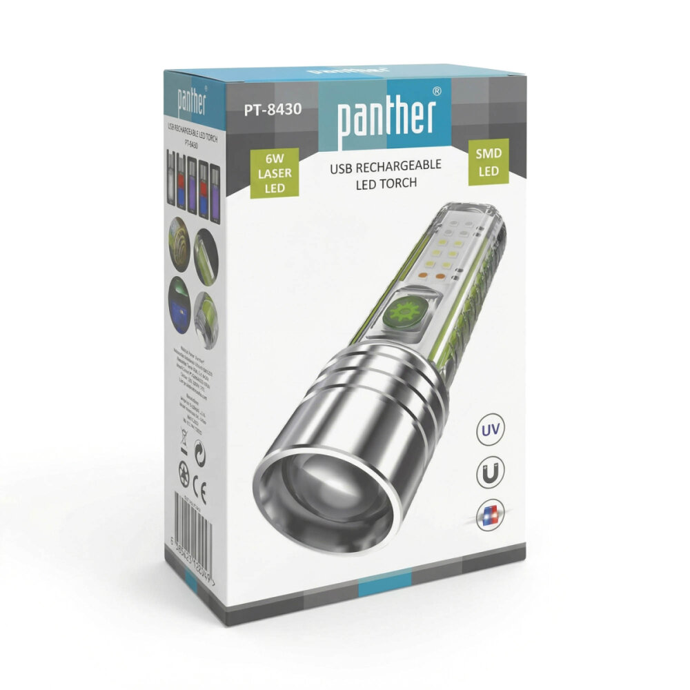 PANTHER PT-8430 USB ŞARJLI EL FENERİ - 3