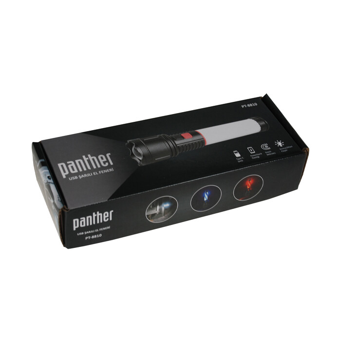 PANTHER PT-8810 USB ŞARJLI EL FENERİ - 5