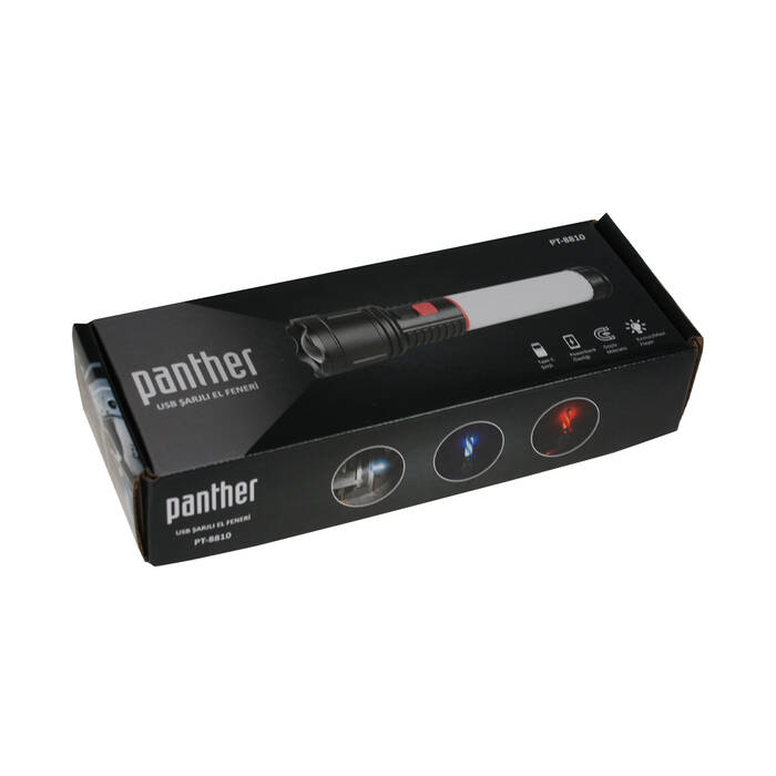 PANTHER PT-8810 USB ŞARJLI EL FENERİ - 5