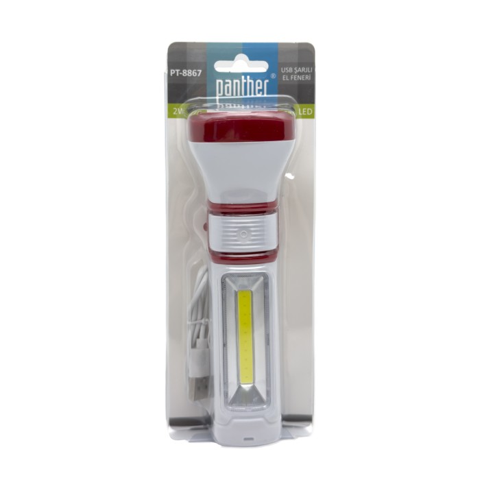 PANTHER PT-8867 USB ŞARJLI EL FENERİ - 6