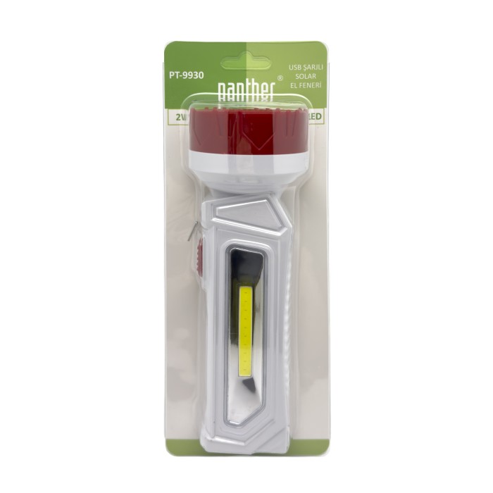 PANTHER PT-9930 USB ŞARJLI SOLAR EL FENERİ - 6