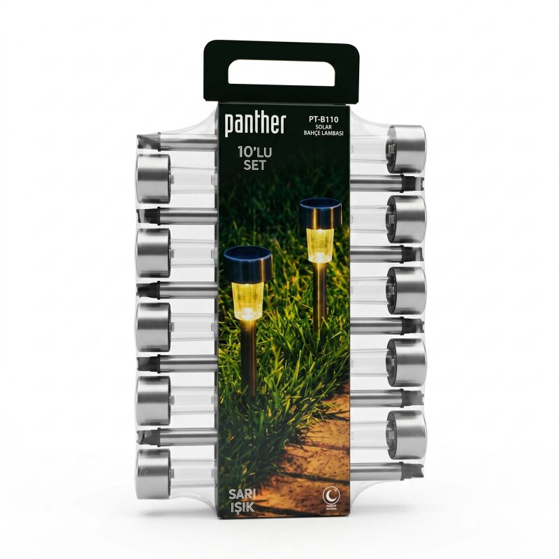 PANTHER PT-B110 10LU SOLAR BAHÇE LAMBASI SETİ - 4