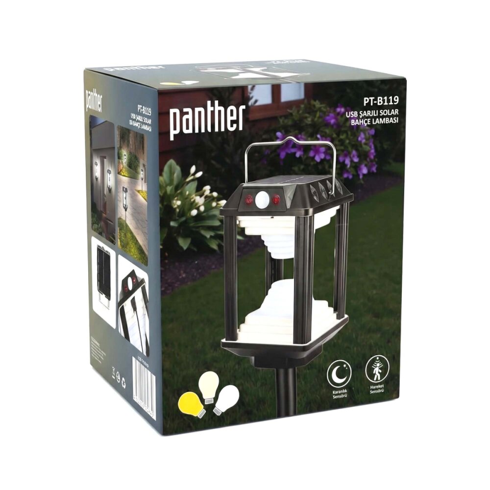 PANTHER PT-B119 SOLAR LED BAHÇE LAMBASI - 4