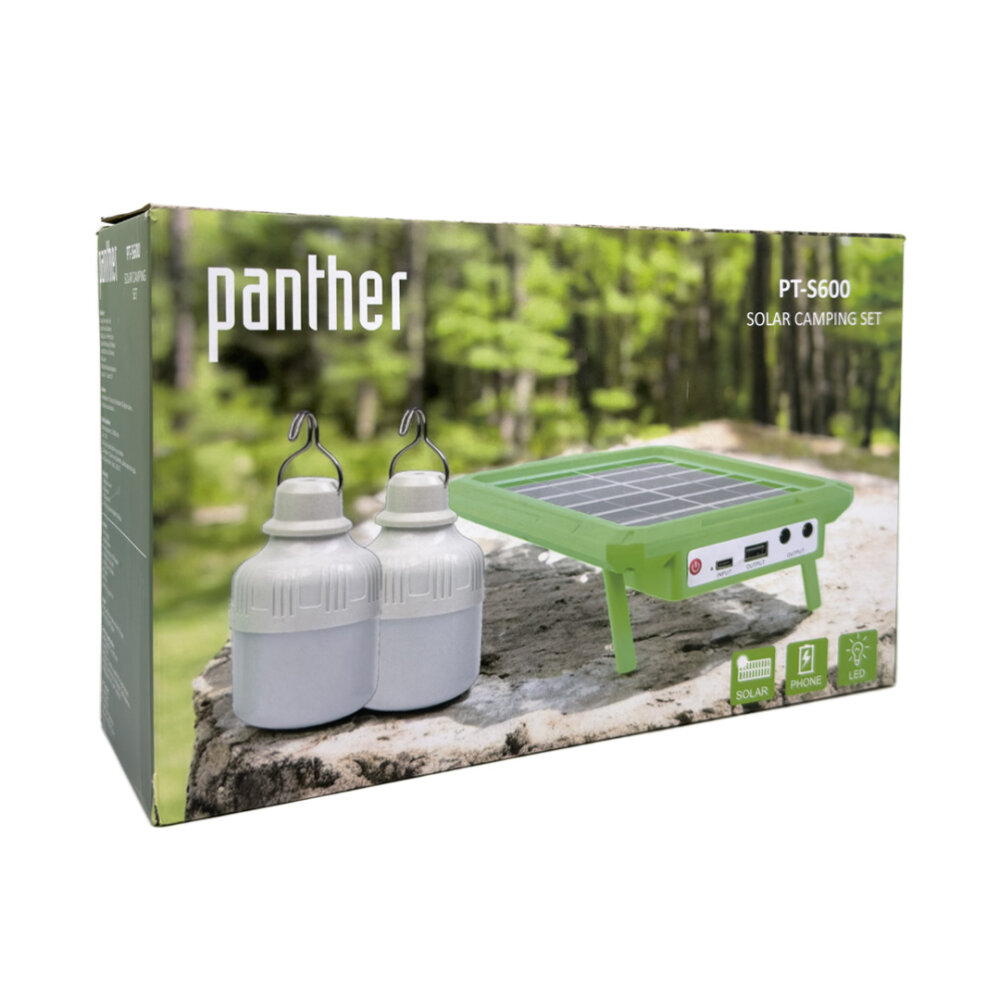 PANTHER PT-S600 ŞARJLI SOLAR KAMP SETİ - 6