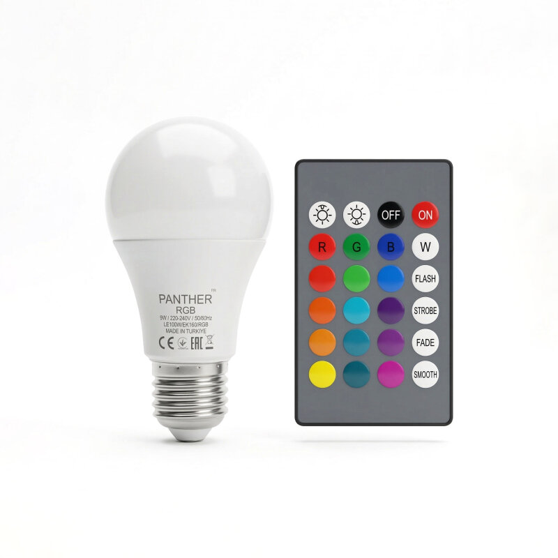 PANTHER RGB 9W KUMANDALI LED AMPUL - Panther