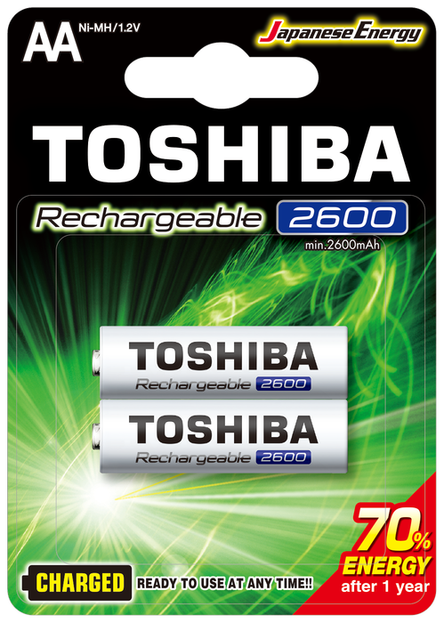 Toshiba - TOSHIBA 2600 MAH ŞARJLI KALEM PİL 2Lİ