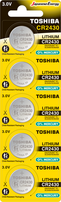 Toshiba - Toshiba Cr 2430 Lithium 5'li Pil