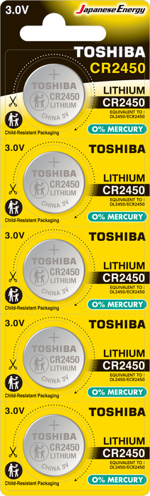 Toshiba - TOSHIBA CR 2450 LITHIUM 5Lİ PİL