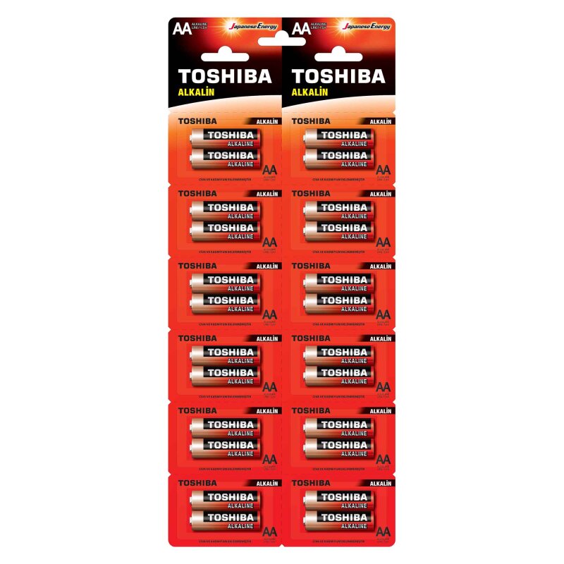 TOSHIBA LR6 24LÜ KARTELA ALKALİN KALEM PİL - TOSHIBA