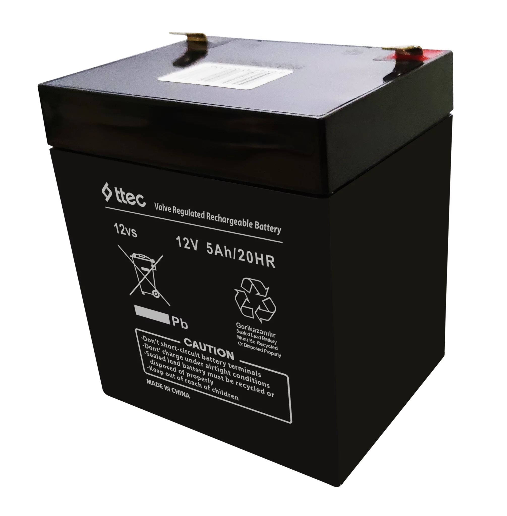 TTEC 12V 5AH BAKIMSIZ KURU AKÜ - 1