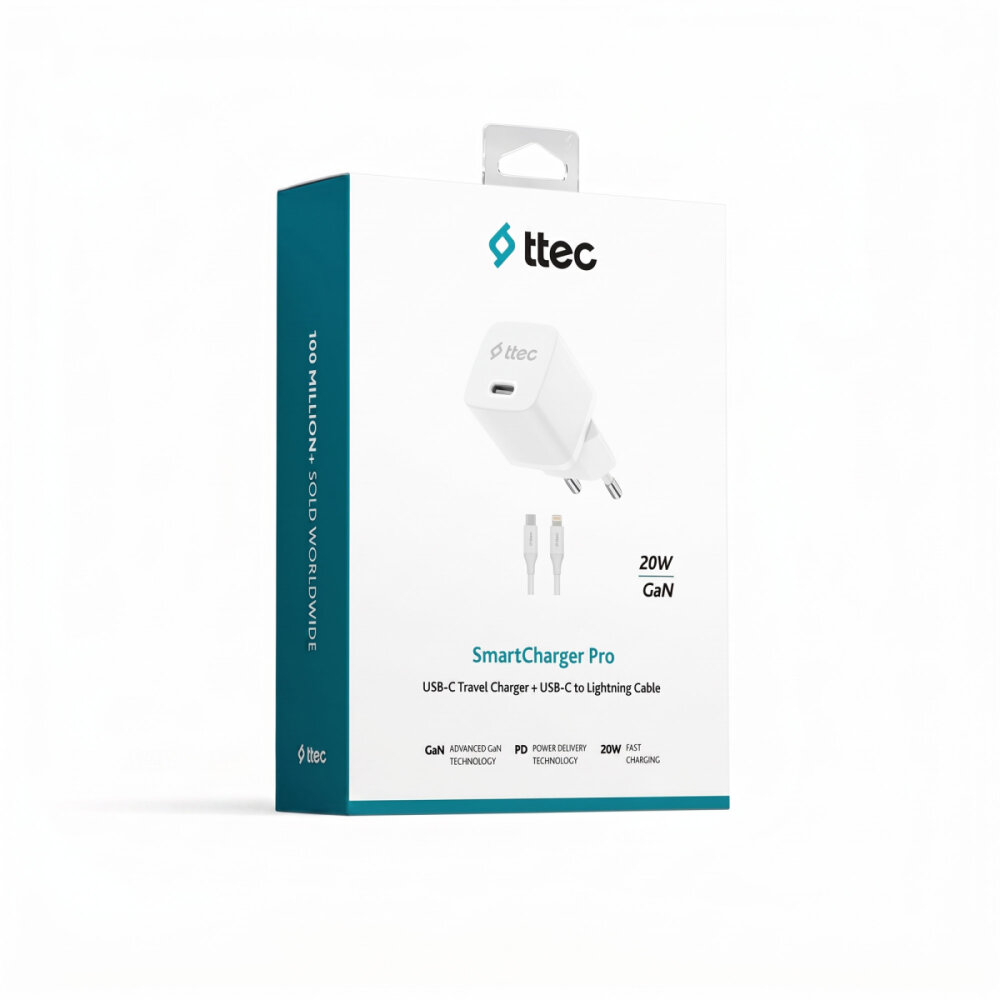 TTEC 2SCP01LB 20W PD HIZLI ŞARJ CİHAZI + TYPE C - LIGHTNING KABLO - 4