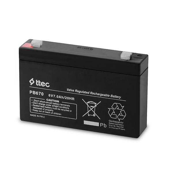 TTEC 6V 7AH BAKIMSIZ KURU AKÜ - Ttec