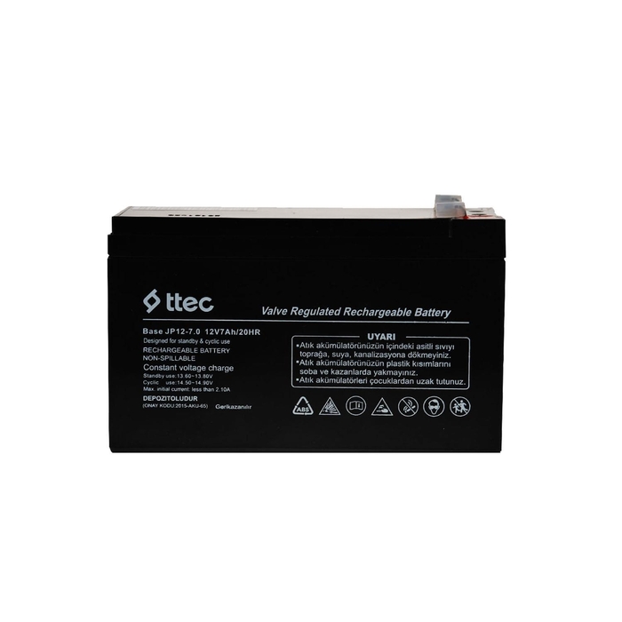 Ttec Base 12V 7AH Bakımsız Kuru Akü - 3