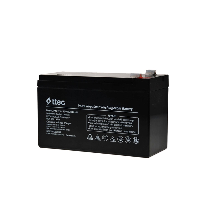 Ttec Base 12V 7AH Bakımsız Kuru Akü - Ttec